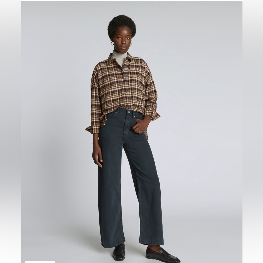 Everlane plaid Boxey fit flannel NWT